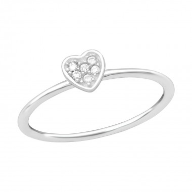 Heart - 925 Sterling Silver Rings with CZ SD38455