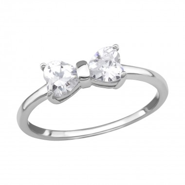 Bow - 925 Sterling Silver Rings with CZ SD38526