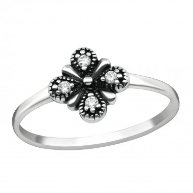 Flower - 925 Sterling Silver Rings with CZ SD38589