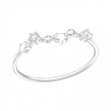 February-Pisces - 925 Sterling Silver Rings with CZ SD38659