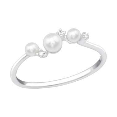Luminous Pearl - 925 Sterling Silver Rings with CZ SD39436
