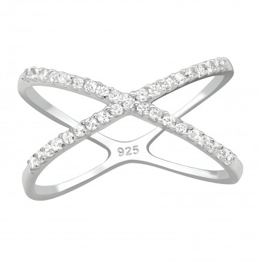 Cross - 925 Sterling Silver Rings with CZ SD39568