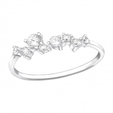 Abstract - 925 Sterling Silver Rings with CZ SD39696