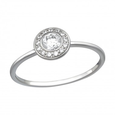 Round - 925 Sterling Silver Rings with CZ SD39781