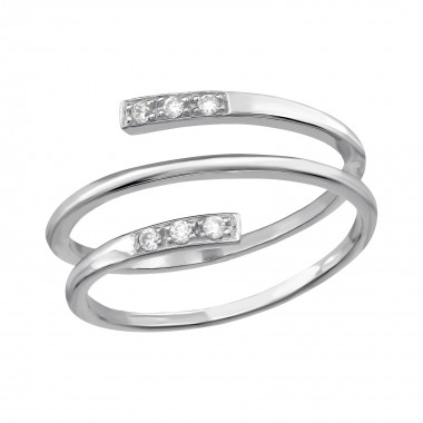 Stackable - 925 Sterling Silver Rings with CZ SD39782