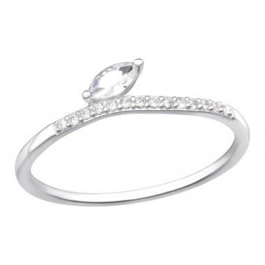 Marquise - 925 Sterling Silver Rings with CZ SD40176
