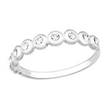 Dot Link - 925 Sterling Silver Rings with CZ SD40185