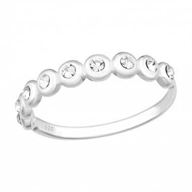 Dot Link - 925 Sterling Silver Rings with CZ SD40185