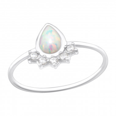 Pear - 925 Sterling Silver Rings with CZ SD40223