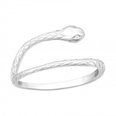 Snake - 925 Sterling Silver Rings with CZ SD40607