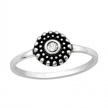 Round - 925 Sterling Silver Rings with CZ SD40748
