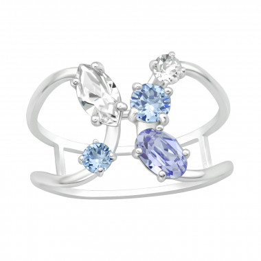 Geometric - 925 Sterling Silver Rings with CZ SD40756