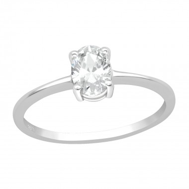 Solitaire - 925 Sterling Silver Rings with CZ SD40929