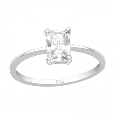 Square - 925 Sterling Silver Rings with CZ SD40930