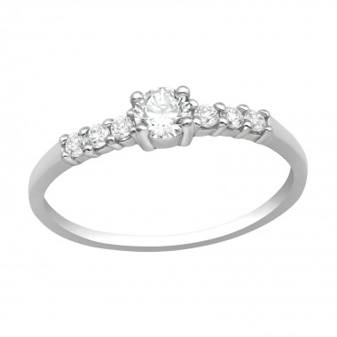 Solitaire - 925 Sterling Silver Rings with CZ SD40934
