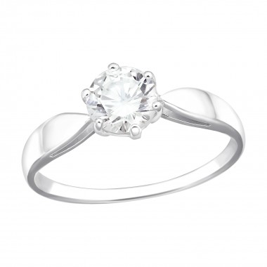 Solitaire - 925 Sterling Silver Rings with CZ SD41052