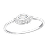 Evil Eye - 925 Sterling Silver Rings with CZ SD41385