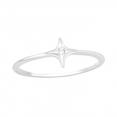 Northern Star - 925 Sterling Silver Rings with CZ SD41405