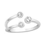 Geometric - 925 Sterling Silver Rings with CZ SD41407