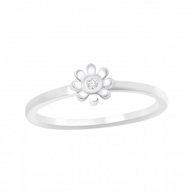Flower - 925 Sterling Silver Rings with CZ SD41410