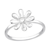 Flower - 925 Sterling Silver Rings with CZ SD41412