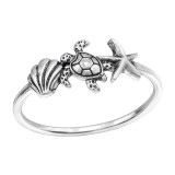 Beach - 925 Sterling Silver Rings with CZ SD41414