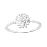 Flower - 925 Sterling Silver Rings with CZ SD41432