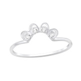 Crown - 925 Sterling Silver Rings with CZ SD41433