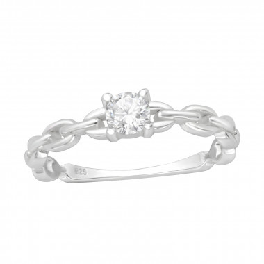 Solitaire - 925 Sterling Silver Rings with CZ SD41920
