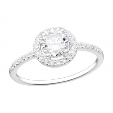 Solitaire - 925 Sterling Silver Rings with CZ SD41925
