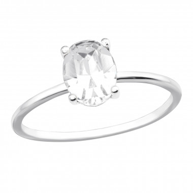 Oval - 925 Sterling Silver Rings with CZ SD42595