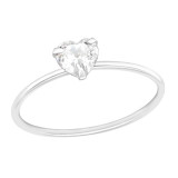 Heart - 925 Sterling Silver Rings with CZ SD43270
