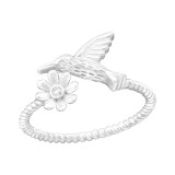 Flower And Bird - 925 Sterling Silver Rings with CZ SD43590