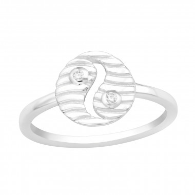Yin-Yang - 925 Sterling Silver Rings with CZ SD43592