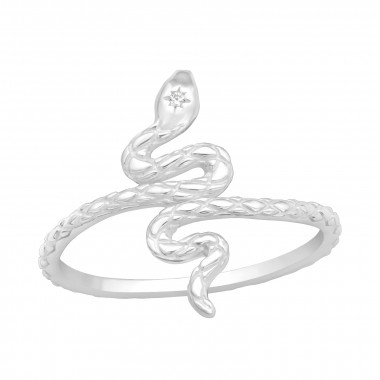 Snake - 925 Sterling Silver Rings with CZ SD43596