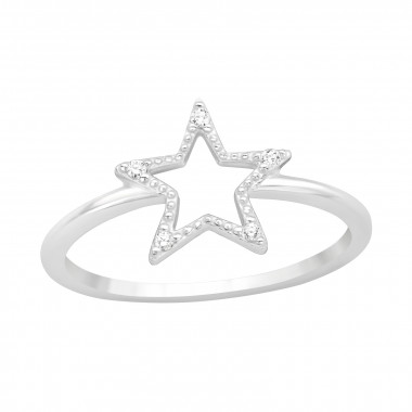 Star - 925 Sterling Silver Rings with CZ SD43597