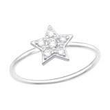 Star - 925 Sterling Silver Rings with CZ SD43806