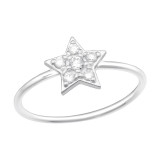 Star - 925 Sterling Silver Rings with CZ SD43806