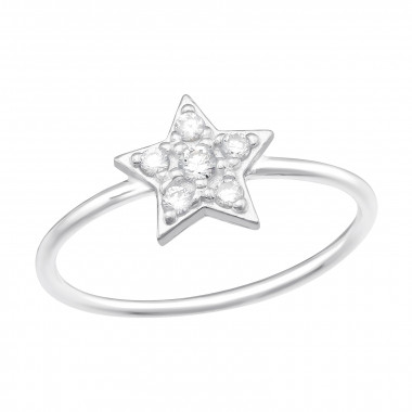 Star - 925 Sterling Silver Rings with CZ SD43806