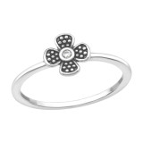 Flower - 925 Sterling Silver Rings with CZ SD43854