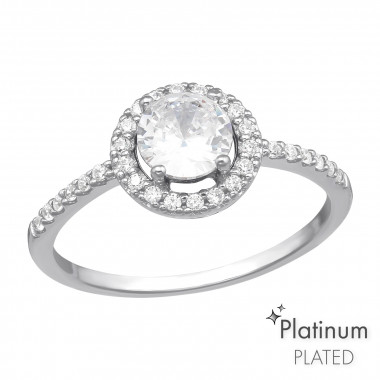 Solitaire - 925 Sterling Silver Rings with CZ SD44122
