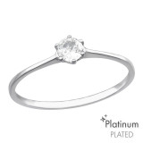 Solitaire - 925 Sterling Silver Rings with CZ SD44125