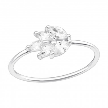 Leaf - 925 Sterling Silver Rings with CZ SD44919