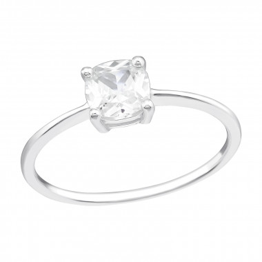 Square - 925 Sterling Silver Rings with CZ SD44921