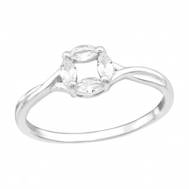 Round - 925 Sterling Silver Rings with CZ SD44922