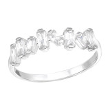 Geometric - 925 Sterling Silver Rings with CZ SD44943