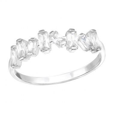 Geometric - 925 Sterling Silver Rings with CZ SD44943