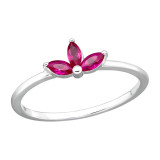 Flower - 925 Sterling Silver Rings with CZ SD45222