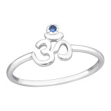 Om Symbol - 925 Sterling Silver Rings with CZ SD45292