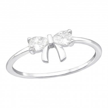 Bow - 925 Sterling Silver Rings with CZ SD45294
